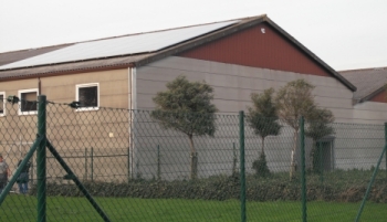 solar panels on the warehouse of EC Mouldings (Belgium)